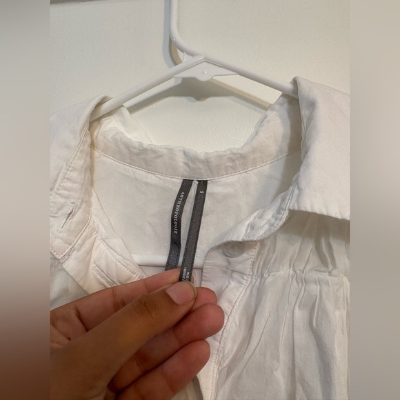 By Anthropologie Sleeveless Ruffle Mini Shirt Dress - Picture 6 of 6